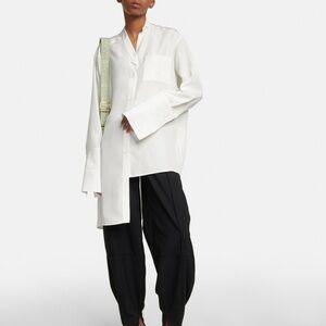 Loewe Asymmetric Silk Blouse Sz X NWT